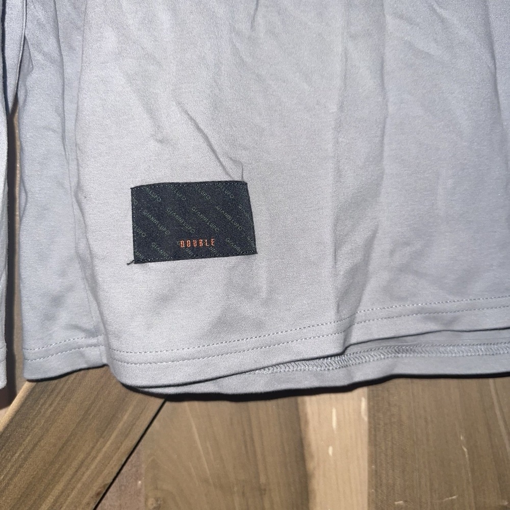 Gianni Lupo Linen Tee Light Gray Or Bluish Large - Picture 3 of 8